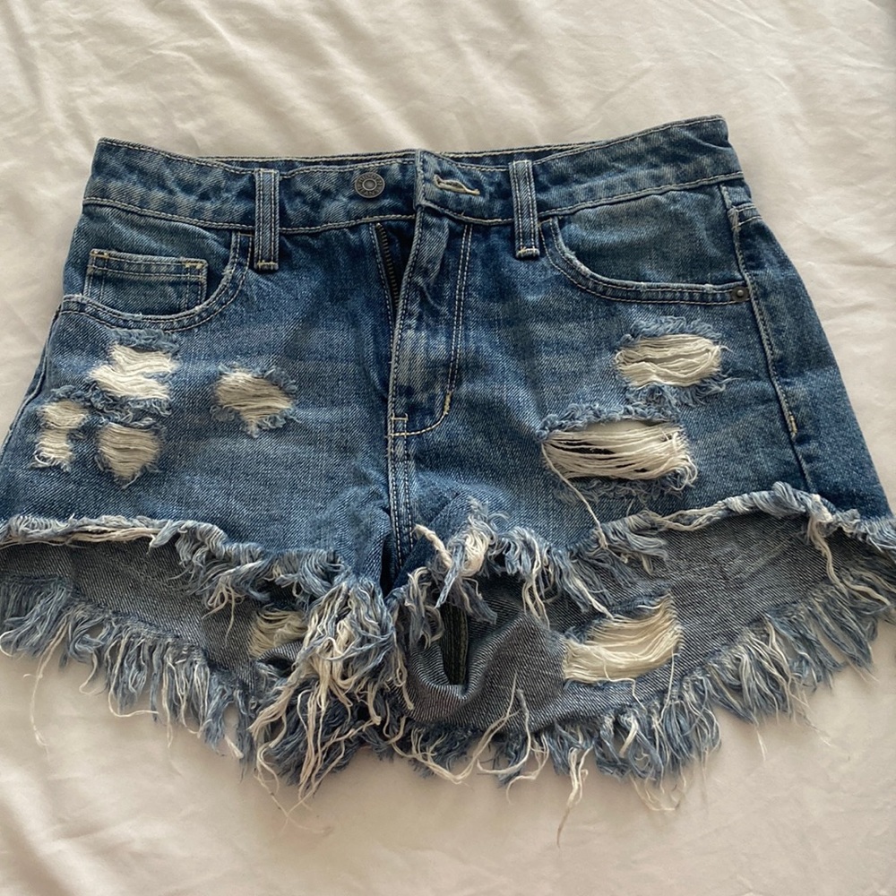 Great dark wash hidden Jean shorts
